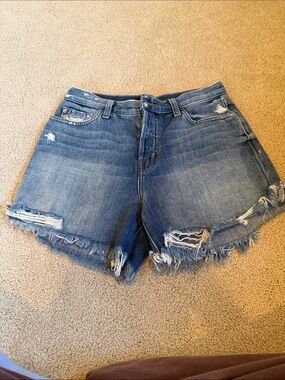 J Brand Distressed Blue Denim Cutoff Shorts
